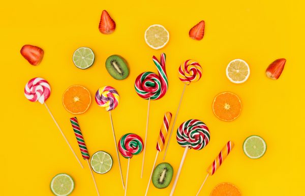 The colorful candies background